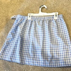 Blue short skirt plad